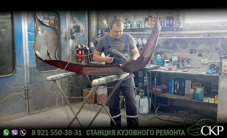 Ремонт задней части кузова Шкода Рапид (Scoda Rapid) в СПб 